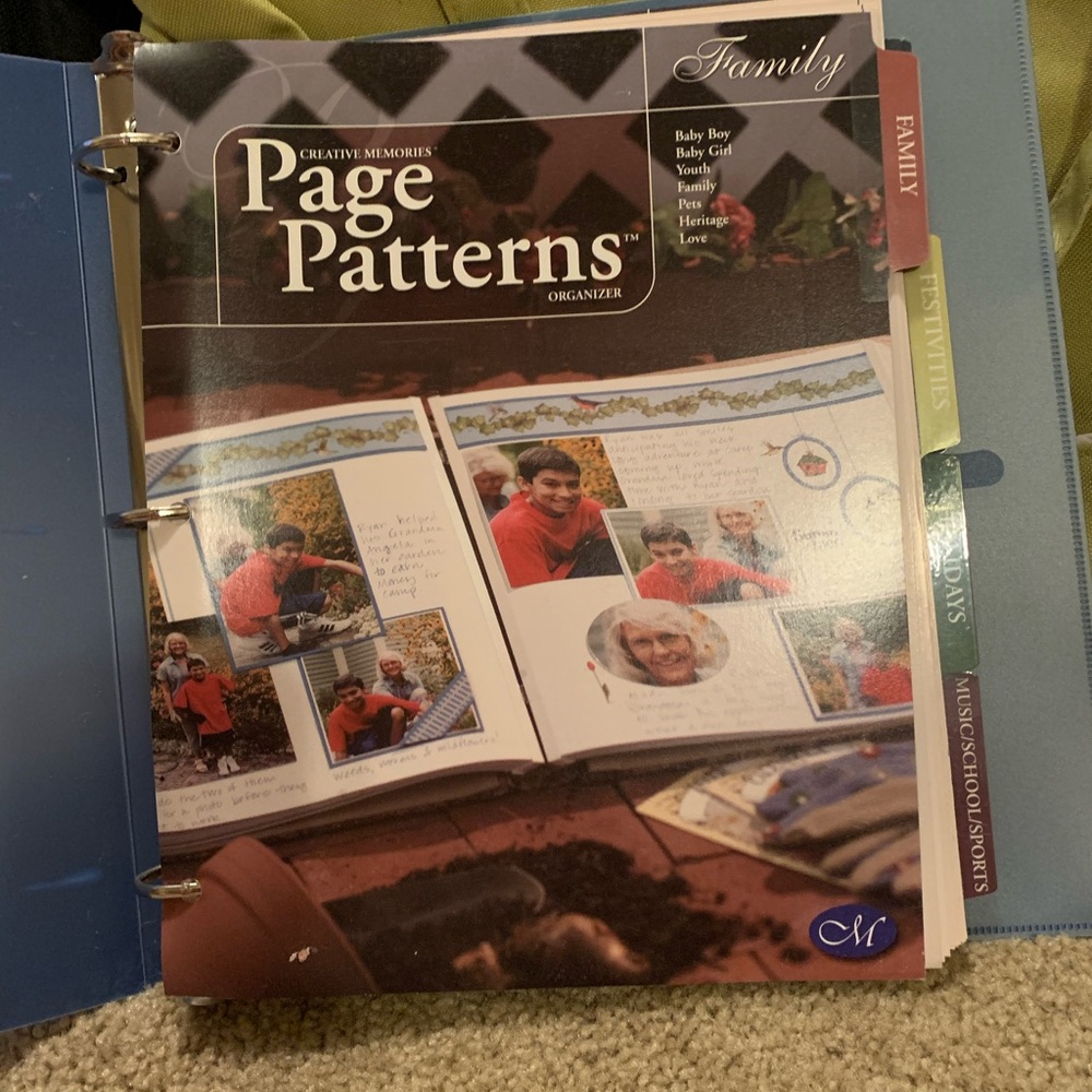 Creative memories page patterns organizer